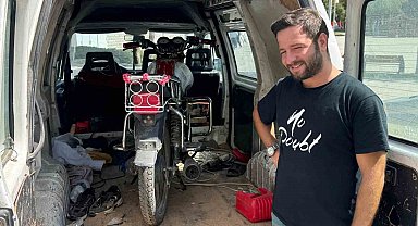 Konya'da çalınan motosikletine 4 yıl aradan sonra kavuştu