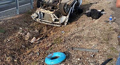 Konya'da otomobil refüje devrildi: 5 yaralı