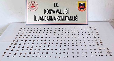 Konya'da tarihi eser kaçakçılığına jandarmadan operasyon