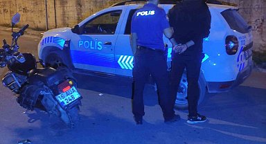 Motosiklet çalacaktı, polisle karşılaştı