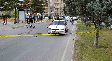 Otomobilin çarptığı bisikletli çocuk kurtarılamadı