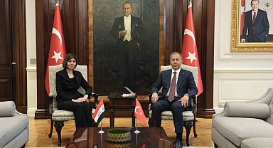 Bakan Yerlikaya, Irak Göç ve Yerinden Edilmişler Bakanı Jabro ile bir araya geldi