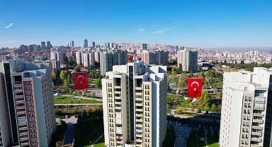 Başkentte kırmızı beyaz coşkusu havadan görüntülendi