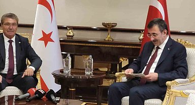 Cumhurbaşkanı Yardımcısı Yılmaz, KKTC Başbakanı Üstel ile görüştü