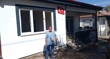 Develi'de ağır hasarlı evin yerinde dönüşümü sağlandı