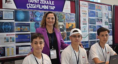 Karaman'da lise öğrencileri yapay zekayla çizgi film yaptı