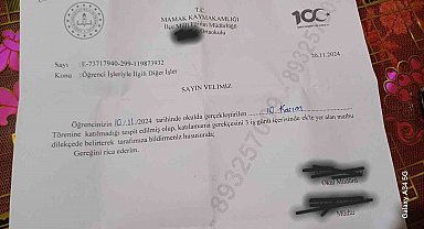 10 Kasım törenine katılmayan öğrencinin velisine tebligat gönderen okul müdürü hakkında suç duyurusu