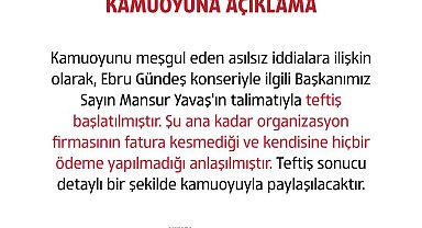 ABB'den Ebru Gündeş konserine ilişkin açıklama