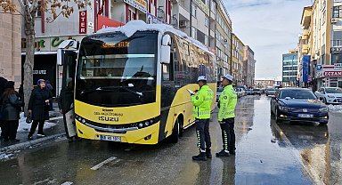 Aksaray'da toplu taşıma araçları denetleniyor