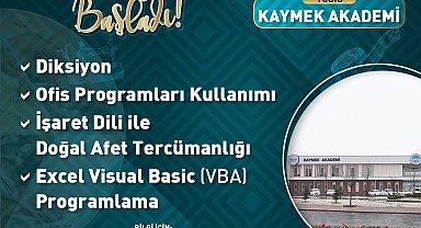 Büyükşehir KAYMEK'in yeni kurslarına kayıtlar başladı