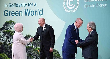 Cumhurbaşkanı Erdoğan ve Emine Erdoğan, BM Genel Sekreteri Guterres ve Azerbaycan Cumhurbaşkanı Aliyev tarafından karşılandı