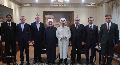 Diyanet İşleri Başkanı Erbaş, Sırbistan İslam Birliği Meşihatı Başkanı Dudiç ile bir araya geldi