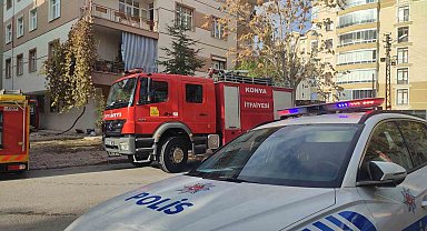 Konya'da apartmanın bodrumunda çıkan yangın paniğe neden oldu