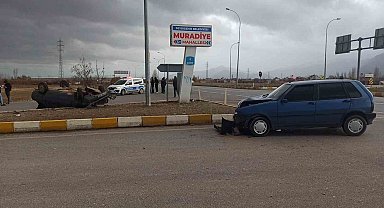 Konya'da iki otomobil çarpıştı: 1 yaralı