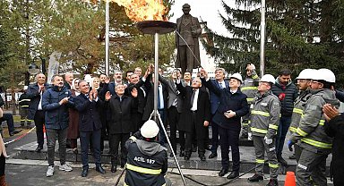 Sarız'da doğal gaz ateşi yandı