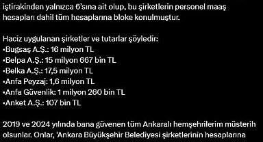 Ankara Büyükşehir Belediye Başkanı Yavaş'tan 'hesaplara bloke' açıklaması