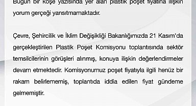 Bakanlıktan poşet fiyatıyla ilgili açıklama