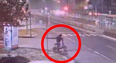 Bisiklet hırsızı önce kameraya sonra polise yakalandı