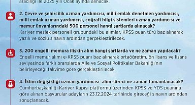 Çevre, Şehircilik ve İklim Değişikliği Bakanlığına bin 331 personel alınacak