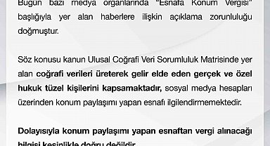 Çevre, Şehircilik ve İklim Değişikliği Bakanlığından "konum vergisi" açıklaması