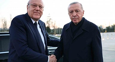 Cumhurbaşkanı Erdoğan, Lübnan Başbakanı Mikati'yi resmi törenle karşıladı