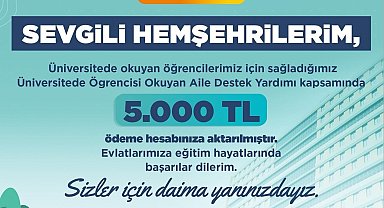 Kayseri Büyükşehir'den 5 binden fazla aileye eğitim desteği