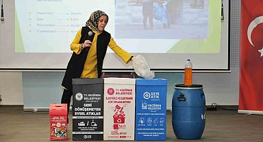 Keçiören Belediyesi, sıfır atık hedefiyle ilçedeki okullarda eğitimlerini sürdürüyor