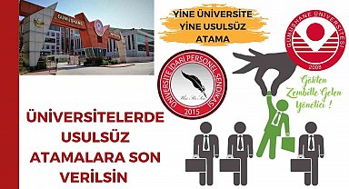 ÜNİPERSEN'den Gümüşhane Üniversitesi'ndeki atamalara tepki
