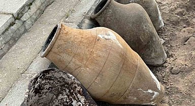Yol çalışmasında yakın tarihe ait küp bulundu
