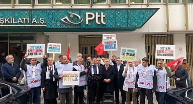 Adil Haber-Sen'den öldürülen 2 PTT çalışanı için eylem