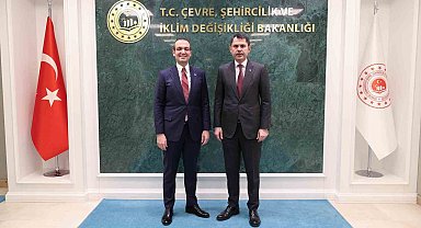 Bakan Kurum, Şişli Belediye Başkanı Şahan'ı kabul etti