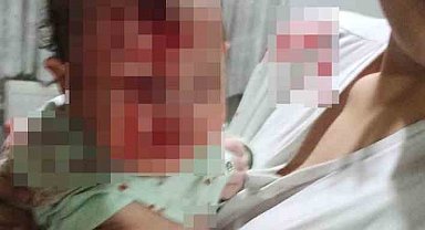 Cam sehpanın üzerine atılan 4 aylık bebeğin babası tarafından yaralandığını iddiası