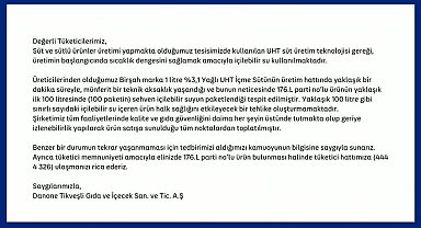 Danone'nin ürettiği sütten su çıktı