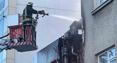 Karaman'da restoranın bacasında çıkan yangın korkuttu