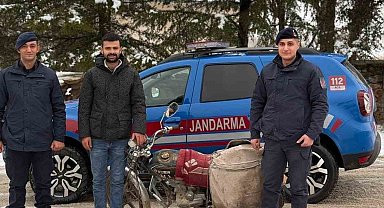 Kırşehir'de çalınan motosikleti jandarma buldu