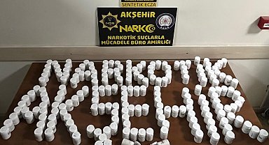 Konya'da 1 milyon 200 bin liralık uyuşturucu hap ele geçirdi
