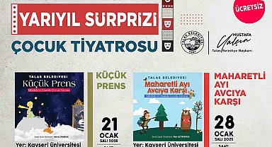 Talas'ta çocuklara yarıyıl sürprizi