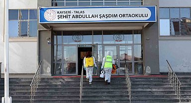 Talas'ta okullara yarıyıl temizliği