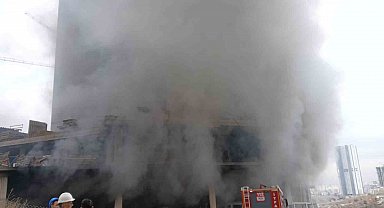 Ankara'da inşaat alanında yangın