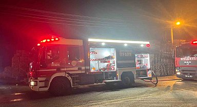 Ankara'da palet fabrikasında yangın