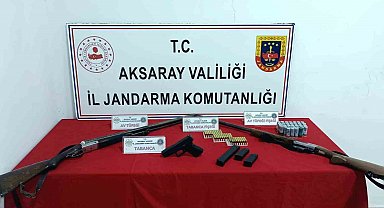 Jandarmanın operasyonunda tabanca ve tüfek ele geçirildi
