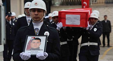 Kazada şehit olan polis memuru memleketine uğurlandı