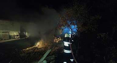 Konya'da 600 adet saman balyası yandı