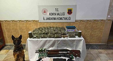 Konya'da jandarmadan uyuşturucu operasyonu