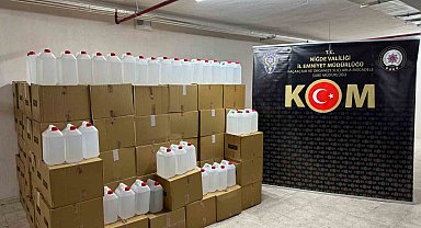 Niğde'de 4 bin litre kaçak alkol ele geçirildi
