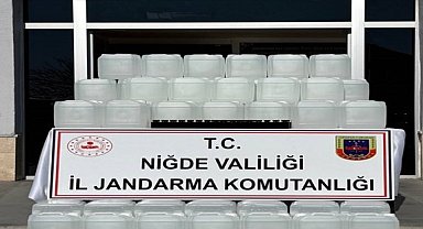 Niğde'de jandarmadan sahte alkol operasyonu