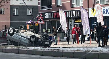 Otomobil takla attı: 1 yaralı