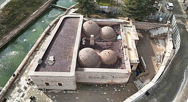 Sille Hacı Ali Ağa Hamamı'nın restorasyonu devam ediyor