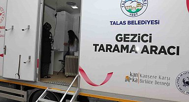 Talas'ın 'Gezici Kanser Tarama Aracı' büyük hizmet