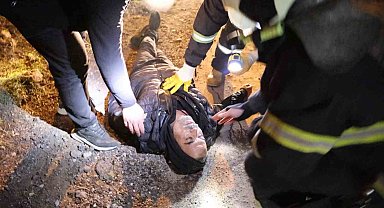 Yangında bayılan adama itfaiye erlerinden ilk müdahale